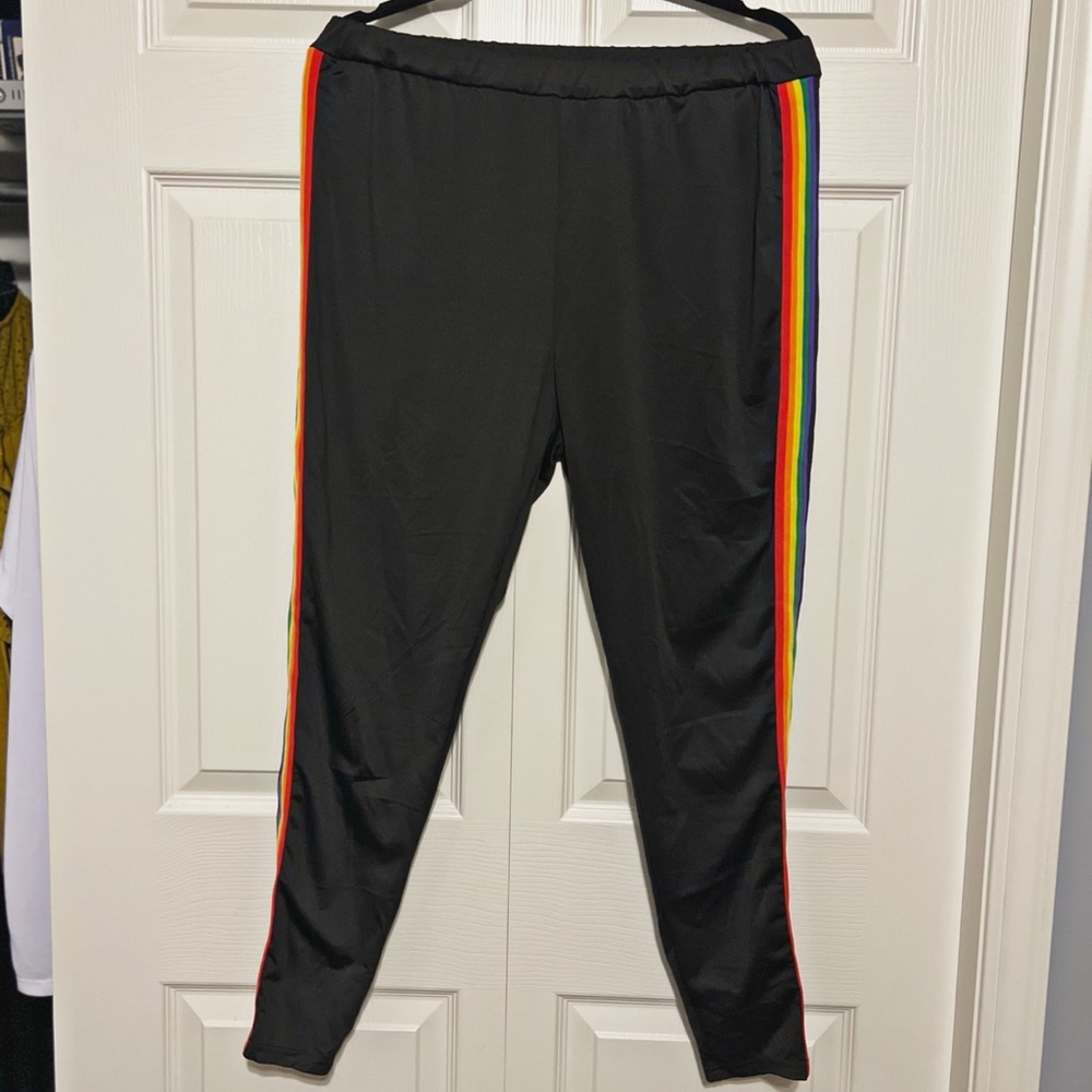Rainbow sided leggings 3xl